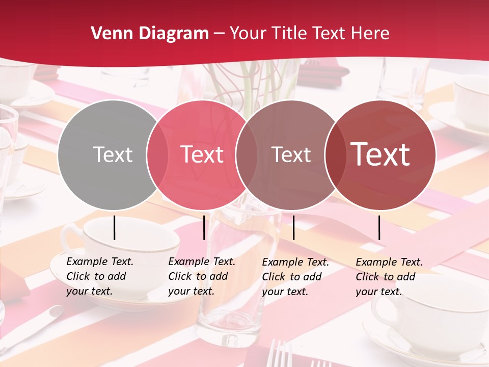 Pink Restaurant Table PowerPoint Template