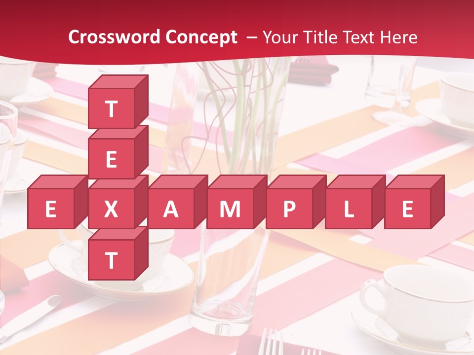 Pink Restaurant Table PowerPoint Template