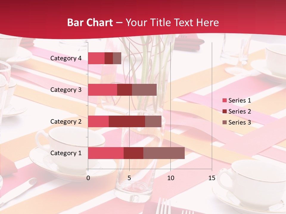 Pink Restaurant Table PowerPoint Template