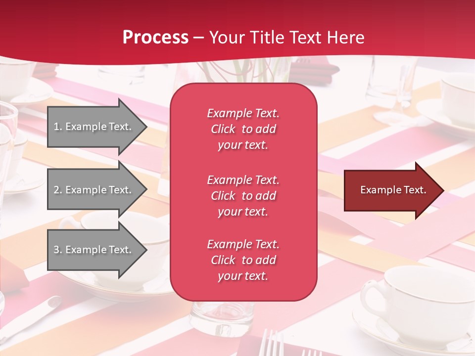 Pink Restaurant Table PowerPoint Template