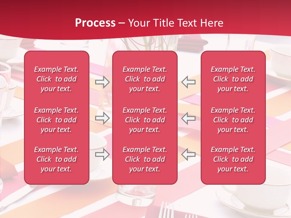 Pink Restaurant Table PowerPoint Template