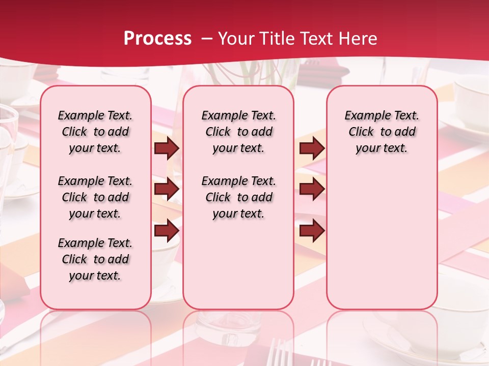 Pink Restaurant Table PowerPoint Template