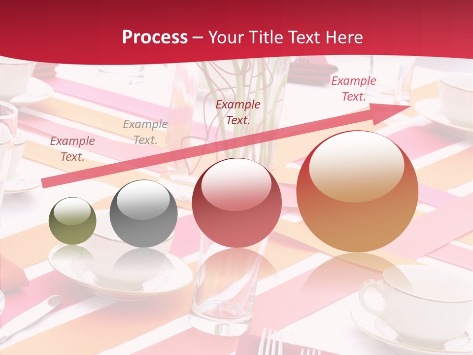 Pink Restaurant Table PowerPoint Template