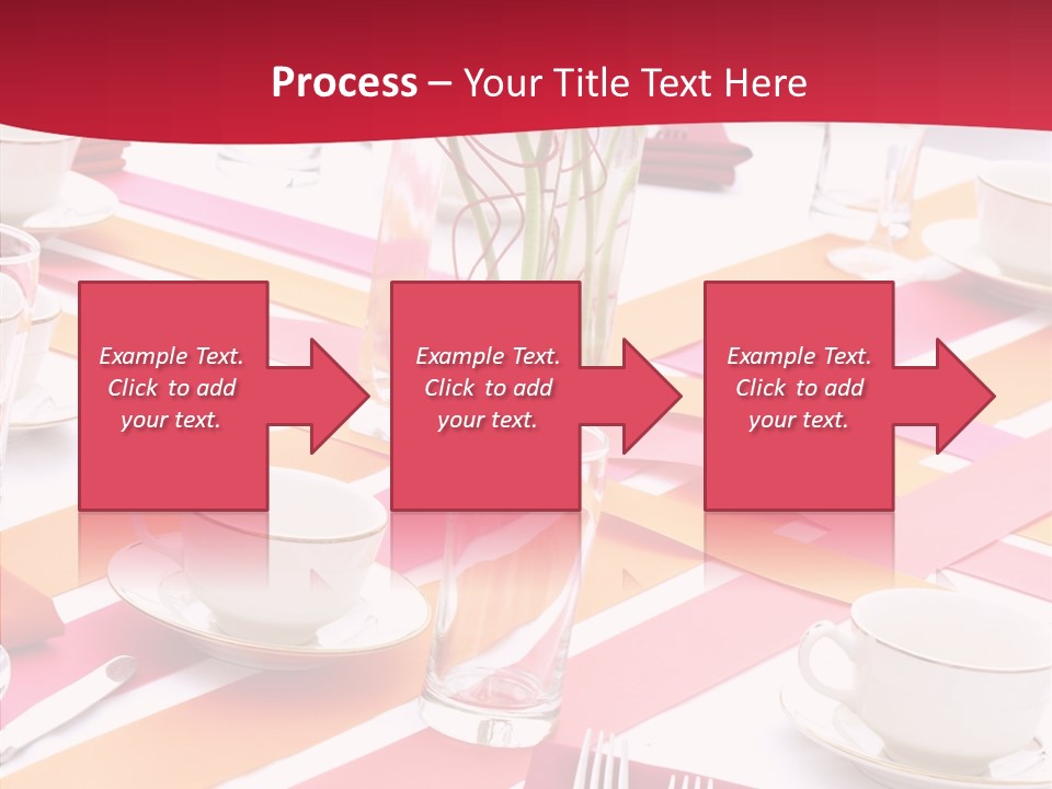 Pink Restaurant Table PowerPoint Template