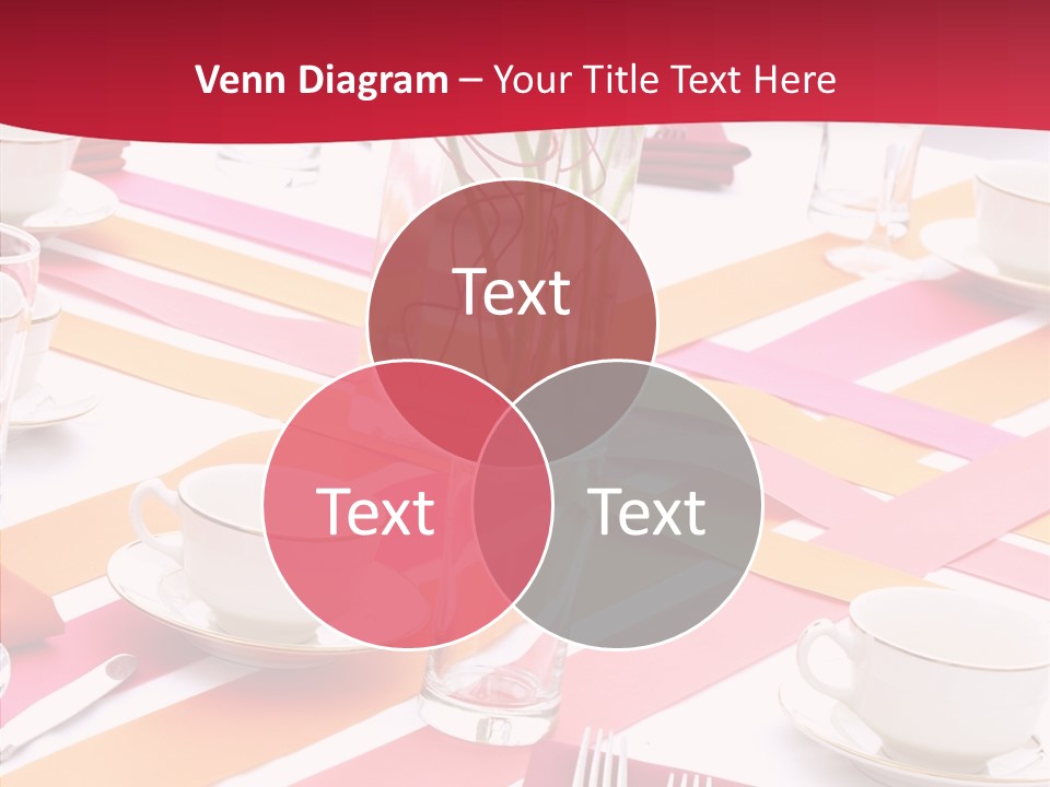 Pink Restaurant Table PowerPoint Template