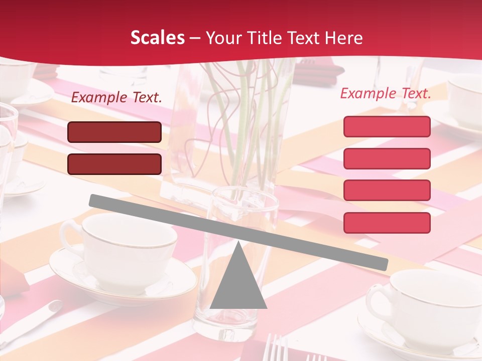 Pink Restaurant Table PowerPoint Template