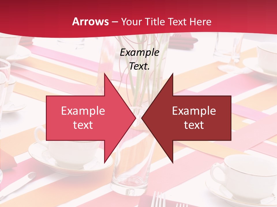 Pink Restaurant Table PowerPoint Template