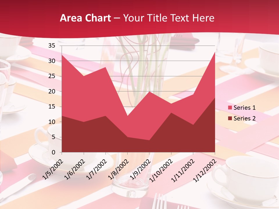 Pink Restaurant Table PowerPoint Template