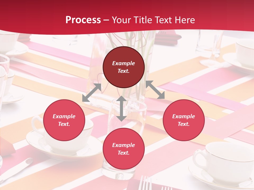 Pink Restaurant Table PowerPoint Template