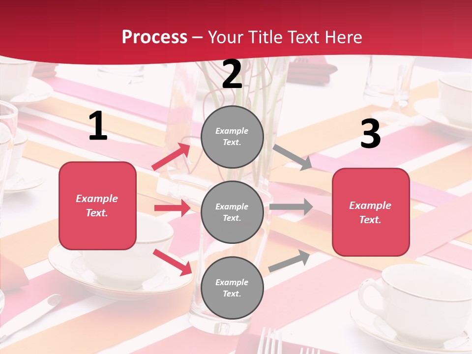 Pink Restaurant Table PowerPoint Template