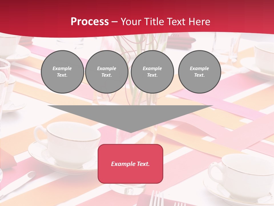 Pink Restaurant Table PowerPoint Template