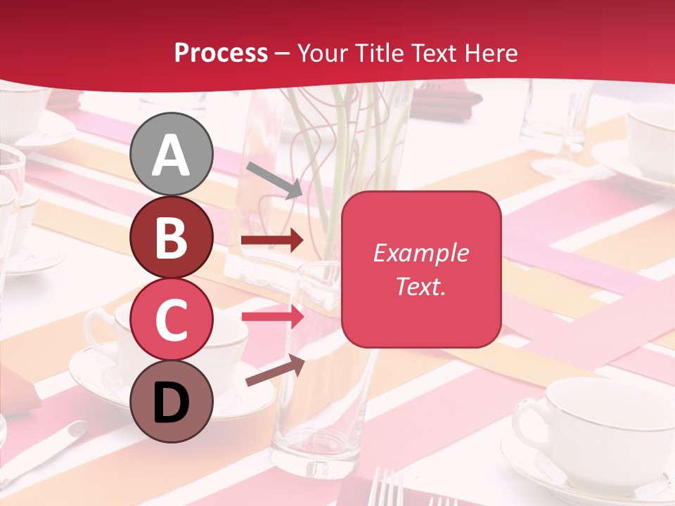 Pink Restaurant Table PowerPoint Template
