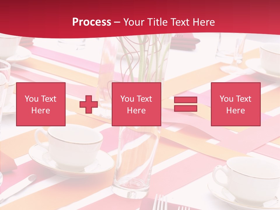 Pink Restaurant Table PowerPoint Template