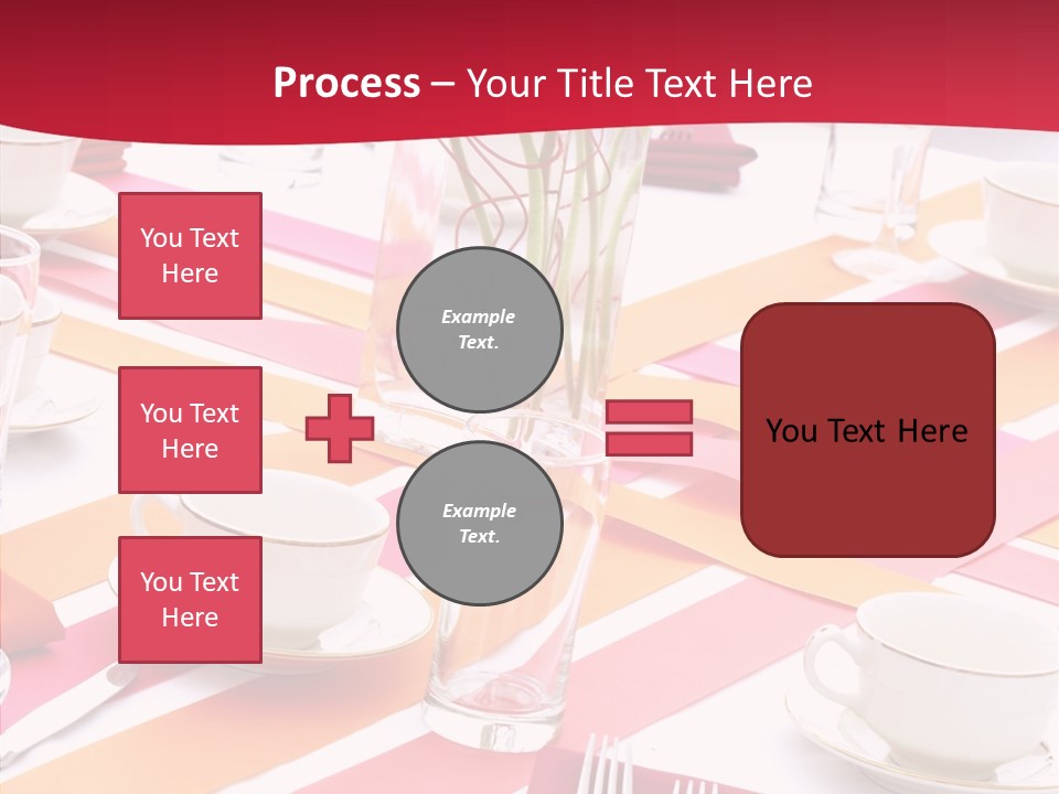 Pink Restaurant Table PowerPoint Template