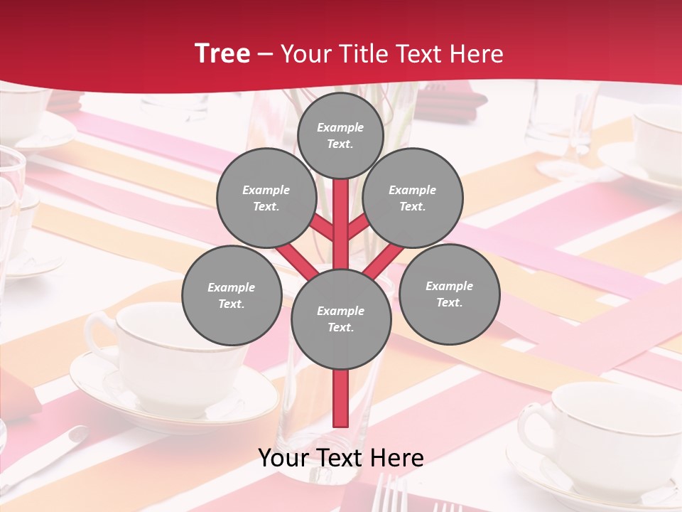 Pink Restaurant Table PowerPoint Template