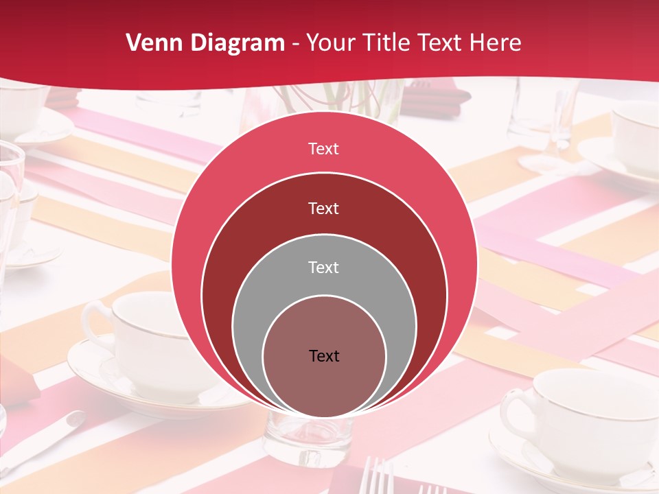 Pink Restaurant Table PowerPoint Template
