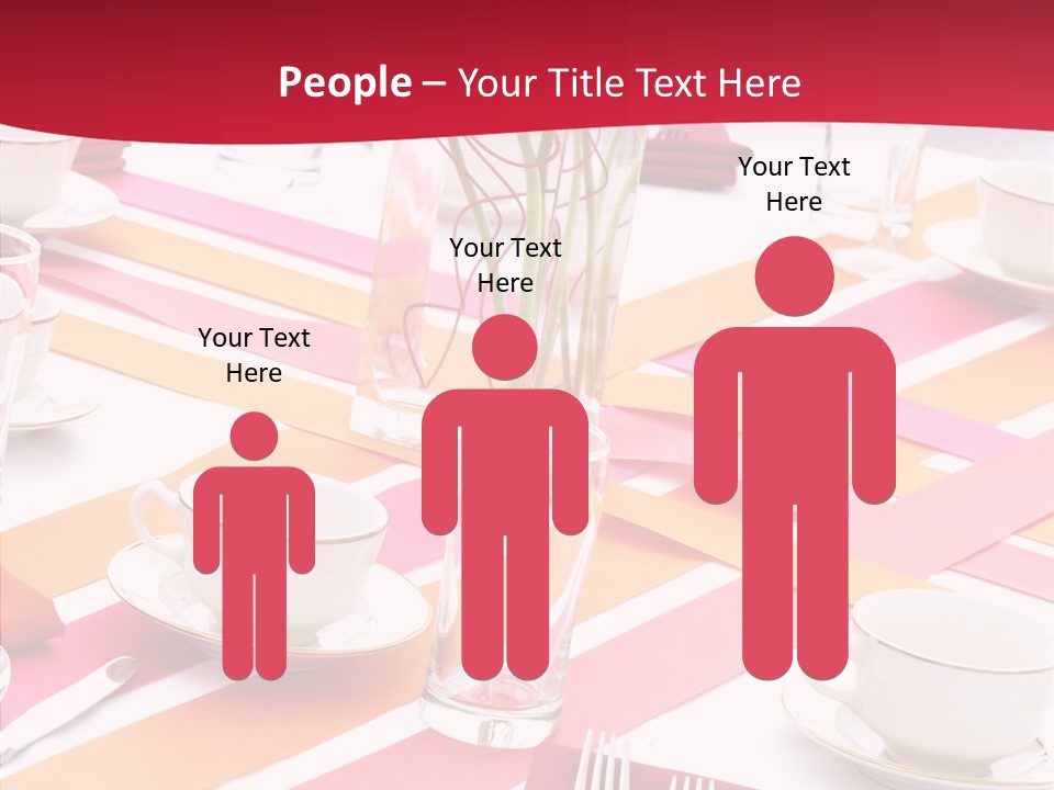 Pink Restaurant Table PowerPoint Template