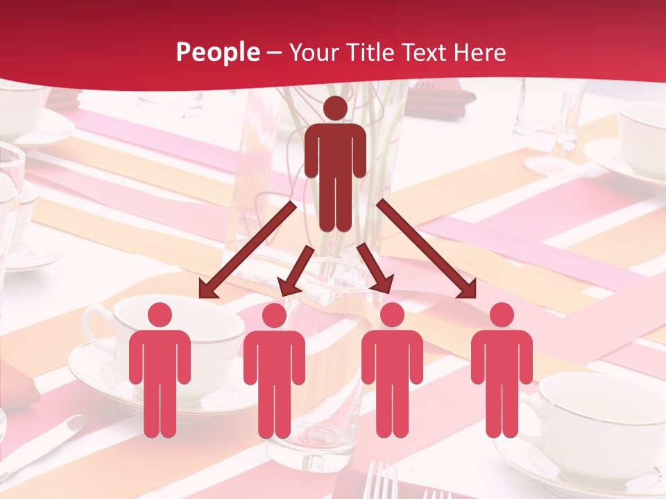 Pink Restaurant Table PowerPoint Template
