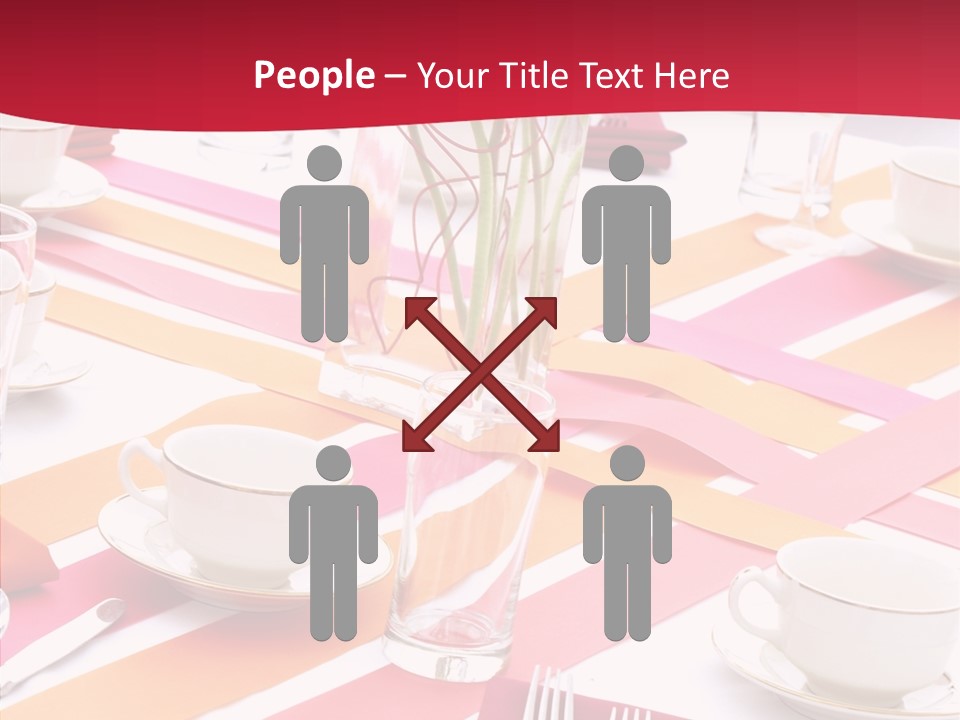 Pink Restaurant Table PowerPoint Template