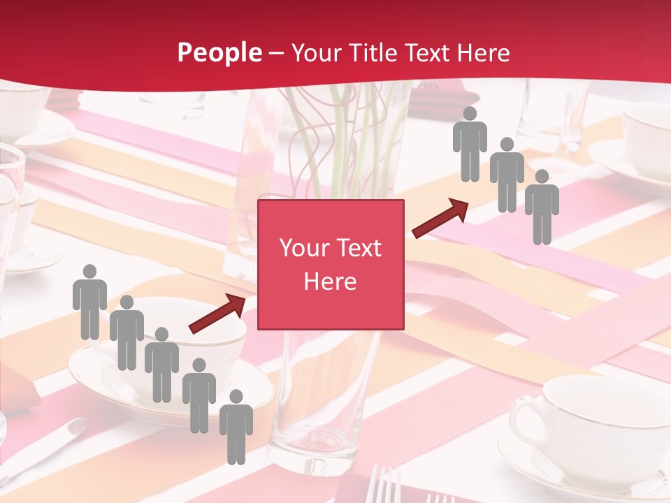 Pink Restaurant Table PowerPoint Template