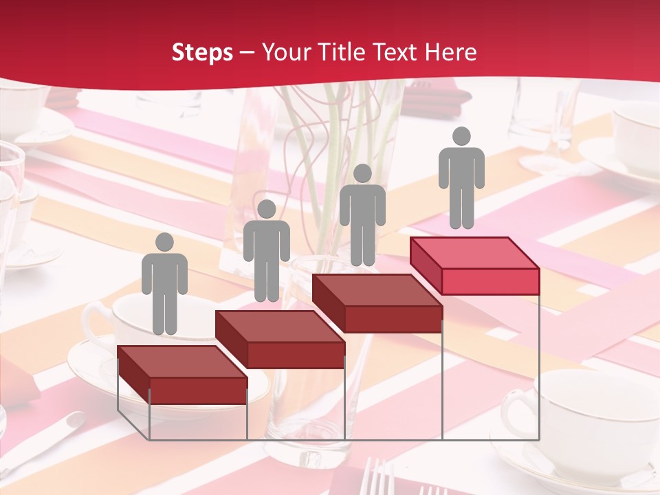 Pink Restaurant Table PowerPoint Template