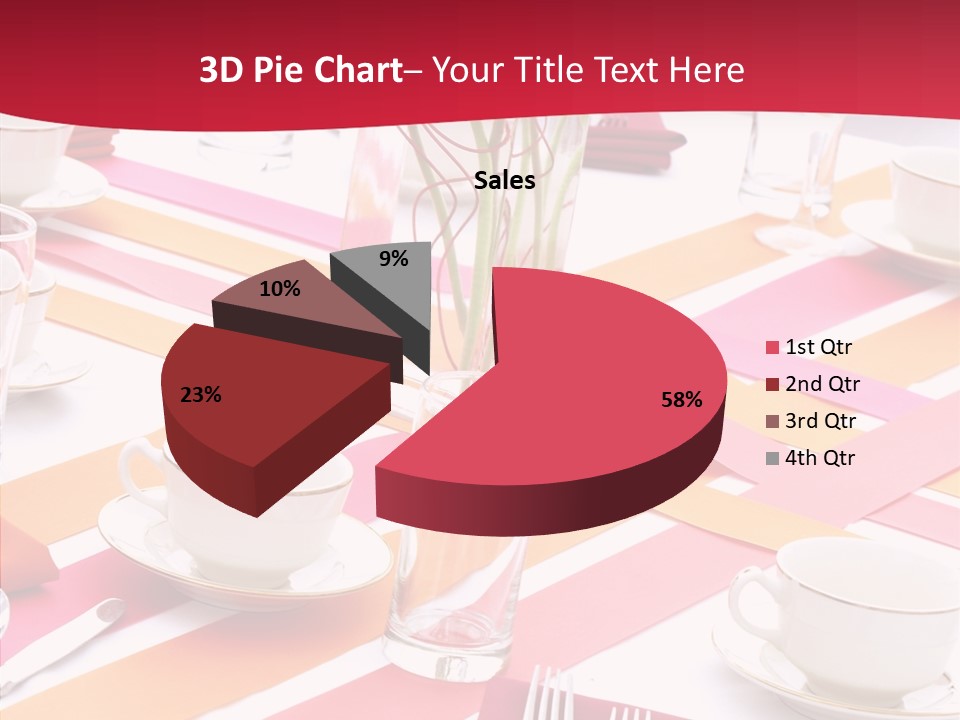 Pink Restaurant Table PowerPoint Template