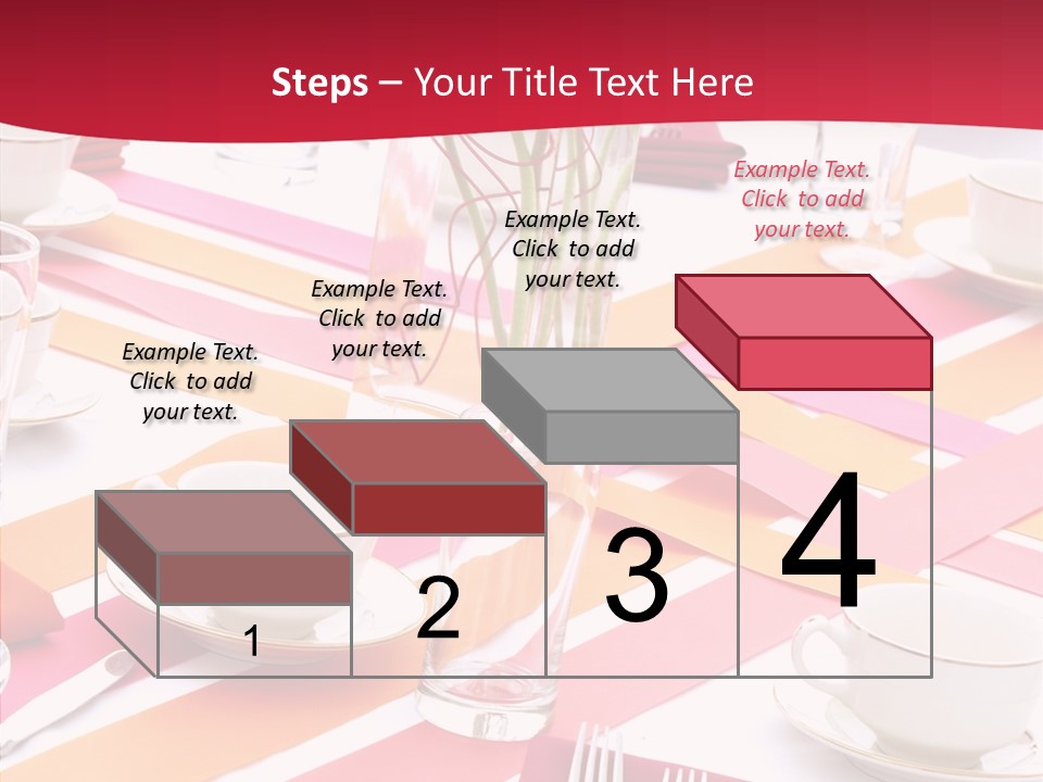 Pink Restaurant Table PowerPoint Template