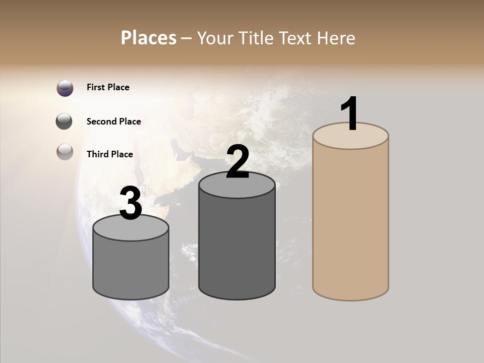 Illustration Sunset Planet PowerPoint Template