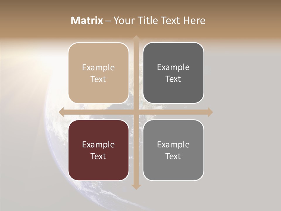 Illustration Sunset Planet PowerPoint Template