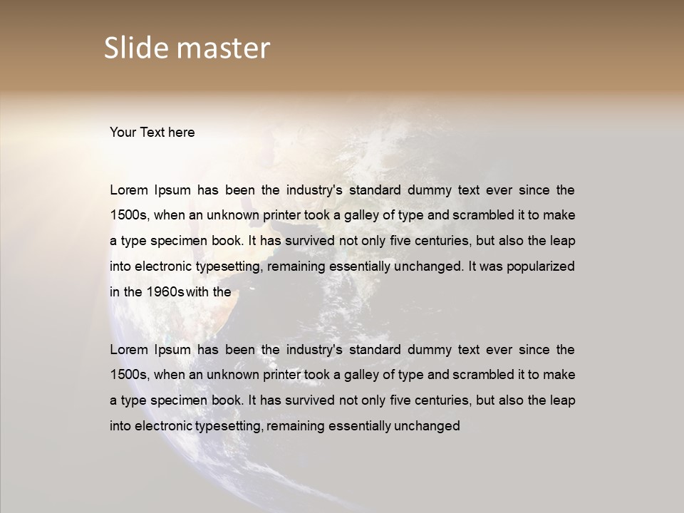 Illustration Sunset Planet PowerPoint Template