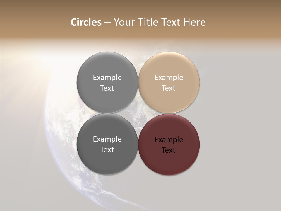 Illustration Sunset Planet PowerPoint Template