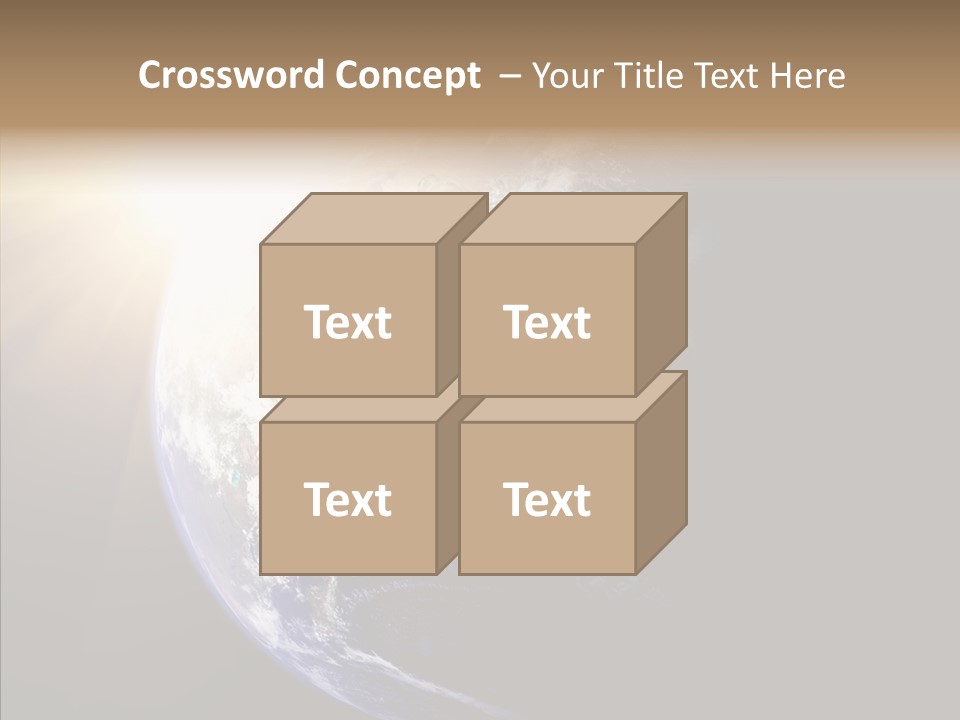 Illustration Sunset Planet PowerPoint Template