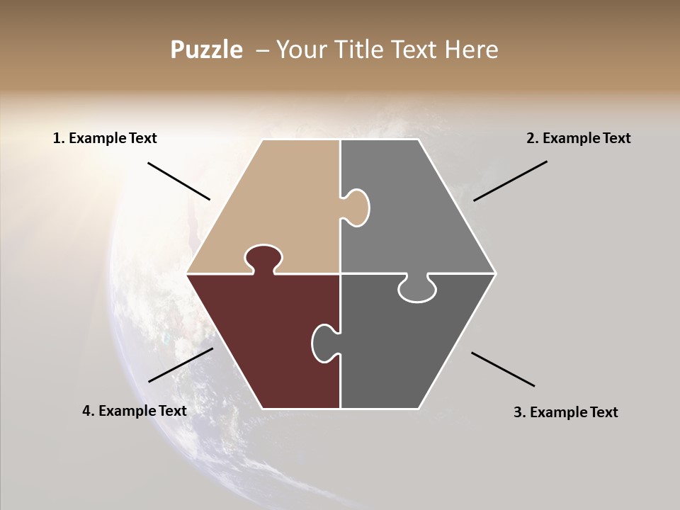 Illustration Sunset Planet PowerPoint Template