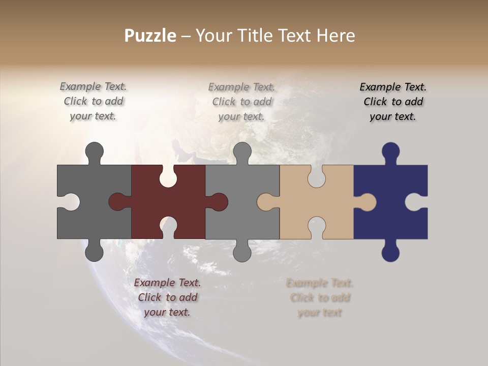 Illustration Sunset Planet PowerPoint Template