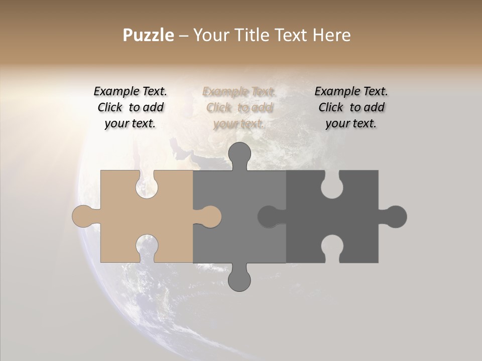 Illustration Sunset Planet PowerPoint Template