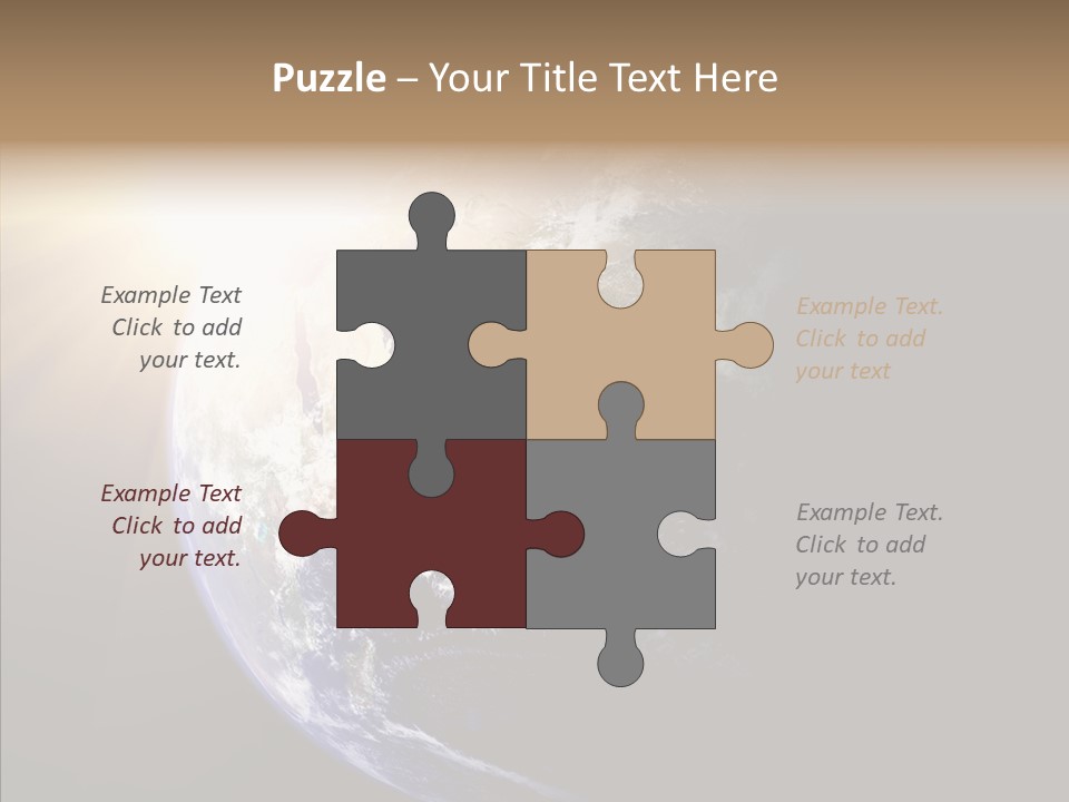 Illustration Sunset Planet PowerPoint Template