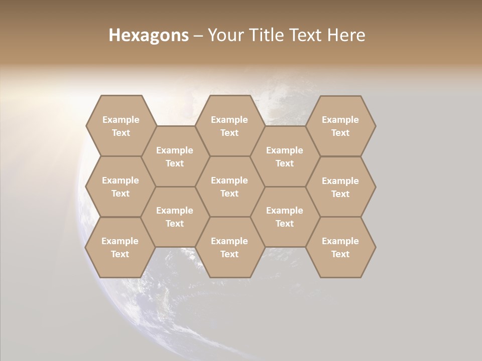 Illustration Sunset Planet PowerPoint Template