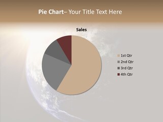 Illustration Sunset Planet PowerPoint Template