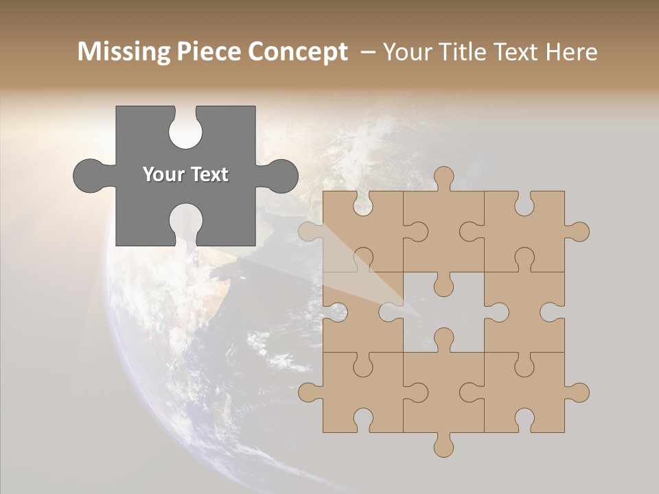 Illustration Sunset Planet PowerPoint Template