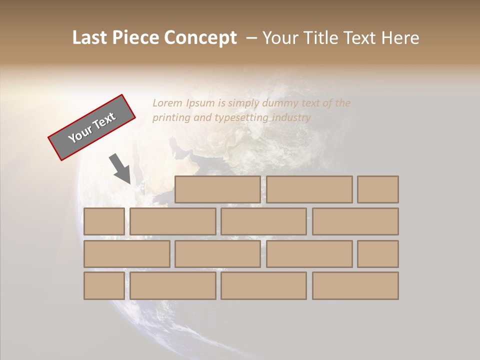 Illustration Sunset Planet PowerPoint Template