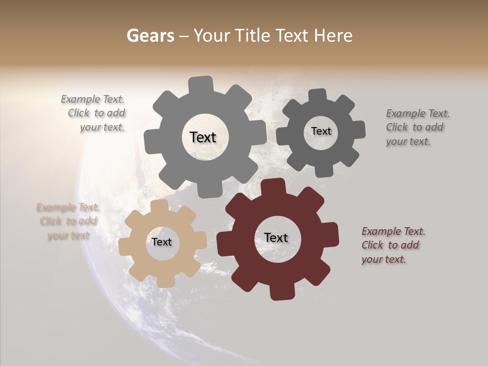 Illustration Sunset Planet PowerPoint Template
