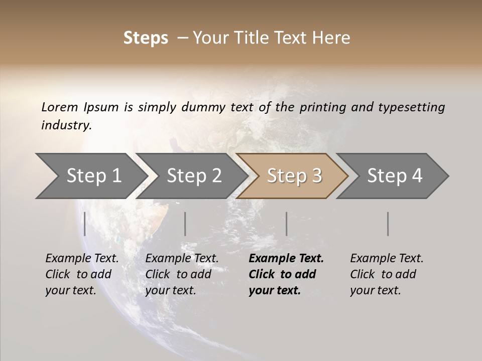 Illustration Sunset Planet PowerPoint Template