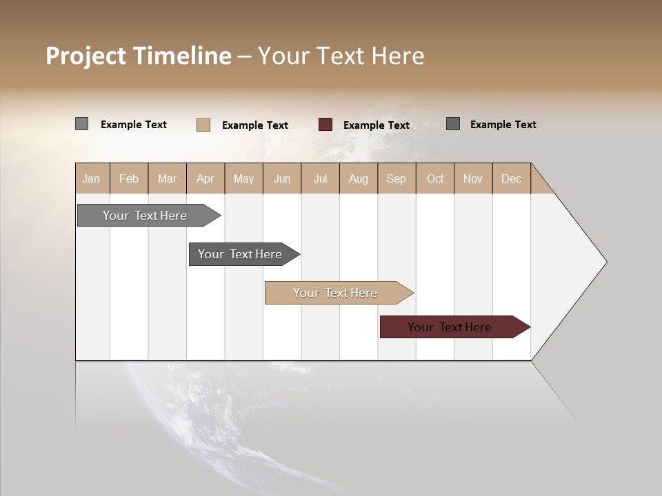 Illustration Sunset Planet PowerPoint Template