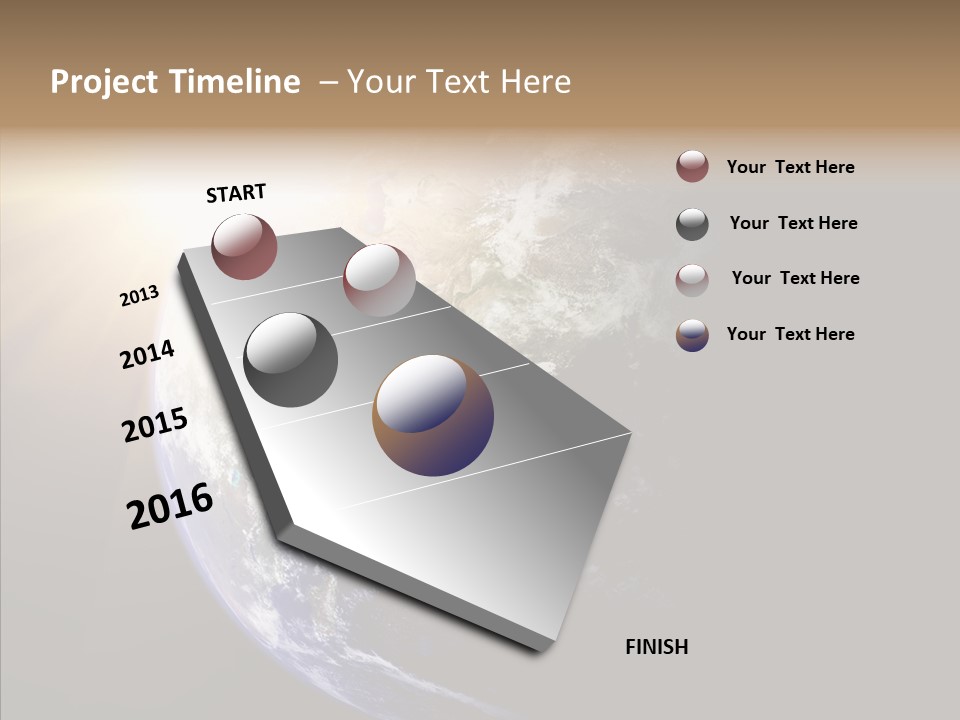 Illustration Sunset Planet PowerPoint Template
