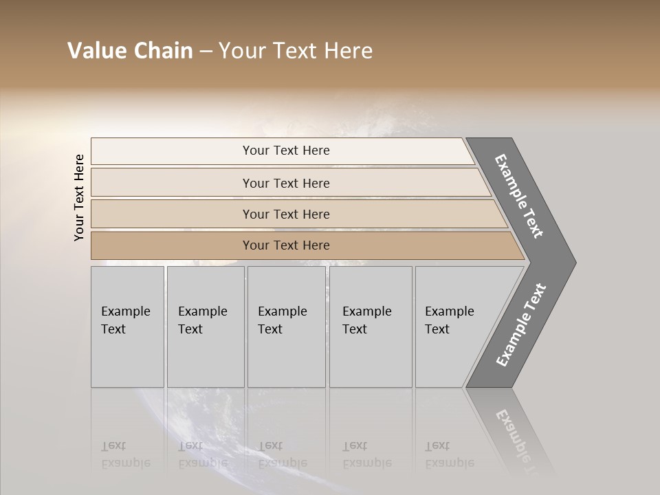 Illustration Sunset Planet PowerPoint Template