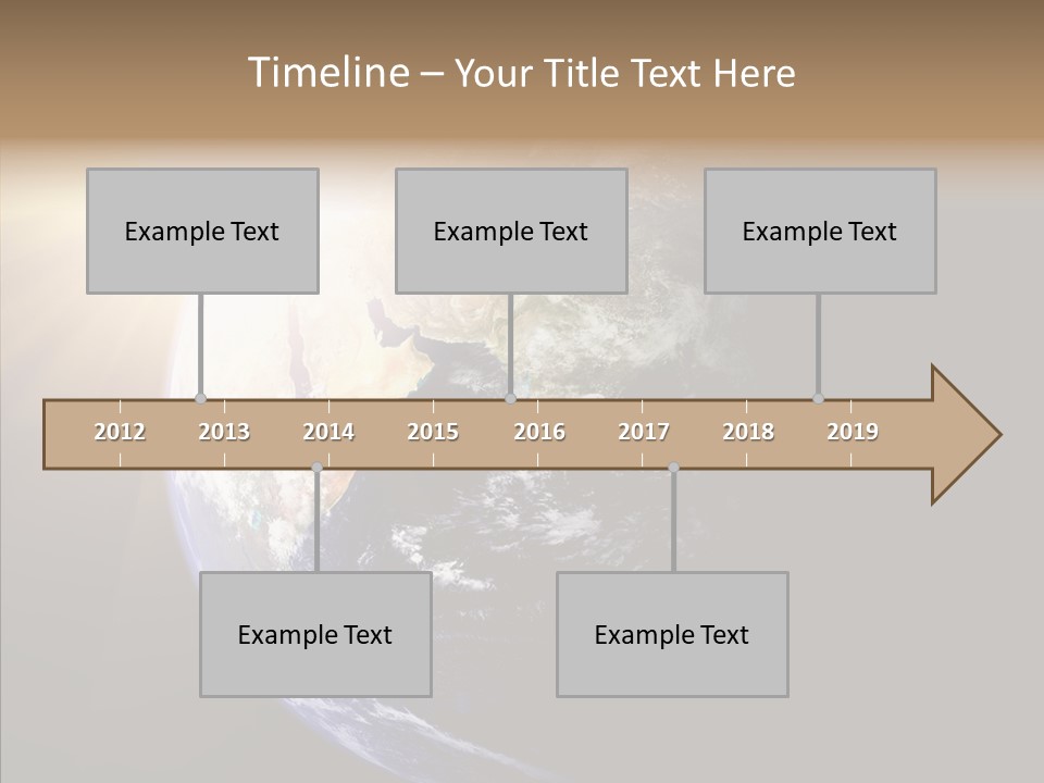 Illustration Sunset Planet PowerPoint Template