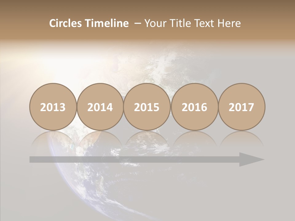 Illustration Sunset Planet PowerPoint Template