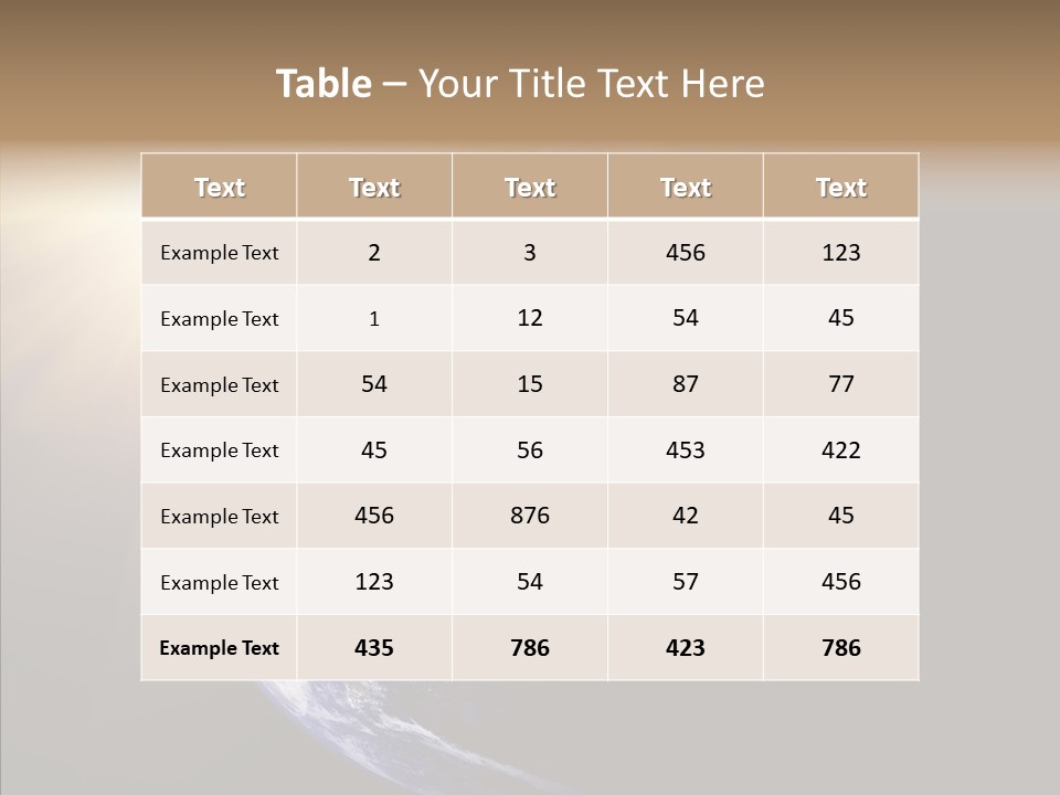 Illustration Sunset Planet PowerPoint Template
