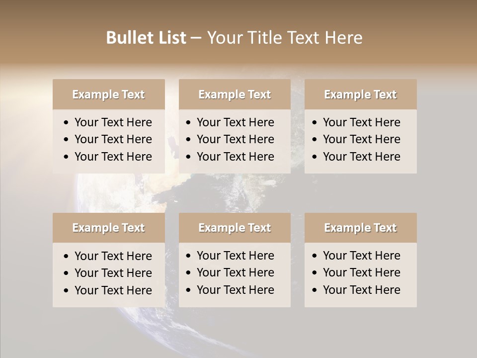 Illustration Sunset Planet PowerPoint Template