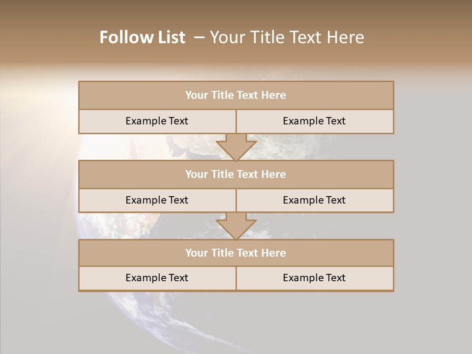 Illustration Sunset Planet PowerPoint Template